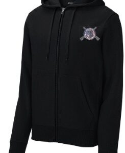 HOODED ZIP UP SWEATSHIRT EMBROIDERED LOGO